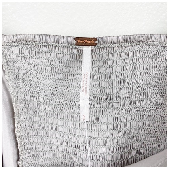 NWT Free People Cassandra Metallic Blouse in Pewter Size Small - Picture 10 of 14